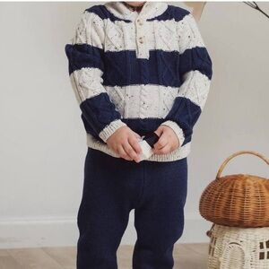 Miniclasix Baby Boy Cable Knit Sweater 9 months